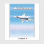 Poster van de luchtmacht sticker (Vel)