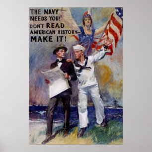 Poster van de marine