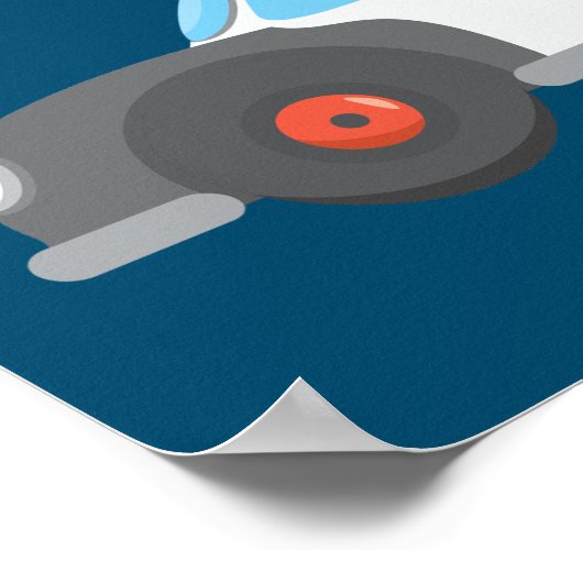 Poster van de marineschip Blue Birthday Party (Hoek)