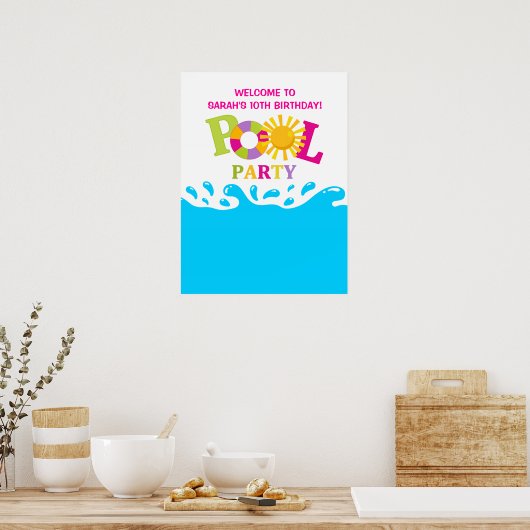 Poster van de Meisjesdag in de waterspool (Keuken)