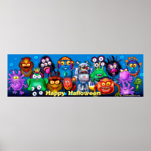 Poster van de mengen van de Monster van Halloween