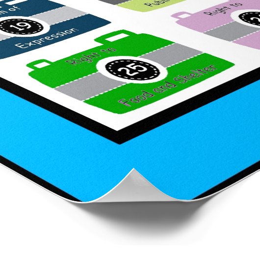 POSTER VAN DE MENSENRECHTEN: "SNAP SHOT OF 30 ARTI (Hoek)