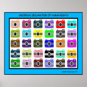 POSTER VAN DE MENSENRECHTEN: "SNAP SHOT OF 30 ARTI (Voorkant)