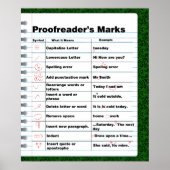 Poster van de merken van Proofreader (Voorkant)