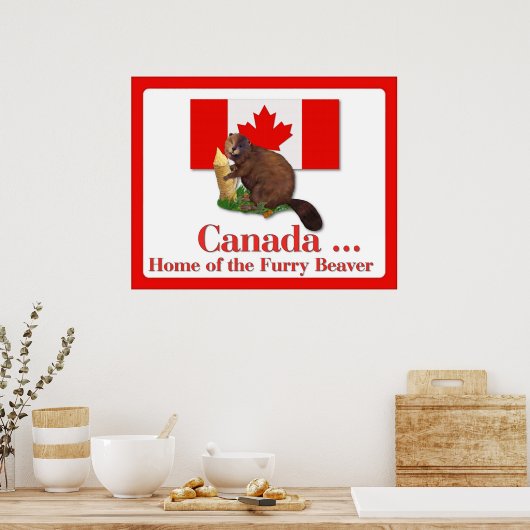 Poster van de mestbeaver (Keuken)