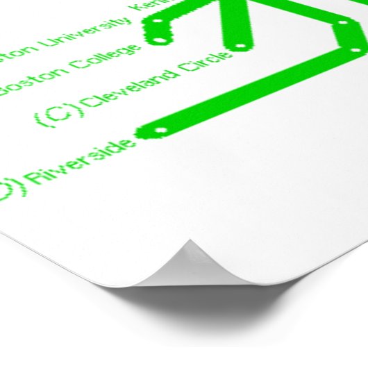 Poster van de metro van Boston (Hoek)