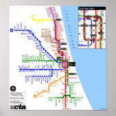 Poster van de metro van Chicago (Voorkant)