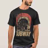 POSTER van de METRO-verkeerstunnel | retro T-shirt (Voorkant)