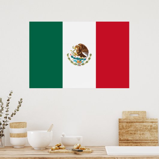 Poster van de Mexicaanse Nationale Vlag (Mexico) (Keuken)