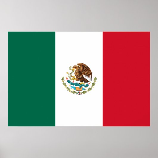 Poster van de Mexicaanse Nationale Vlag (Mexico) (Voorkant)