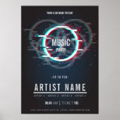 Poster van de moderne muziekpartij flyer Announcem (Voorkant)