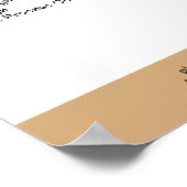 Poster van de moderne White Beige Brown-prijslijst (Hoek)