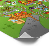 Poster van de monster "Zoo Map" van Roly-Poly (12" (Hoek)