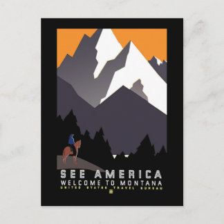 " Poster van de Montana van WPA" Briefkaart