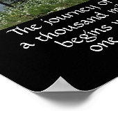 poster van de motivatie natuur citeert de reis (Hoek)