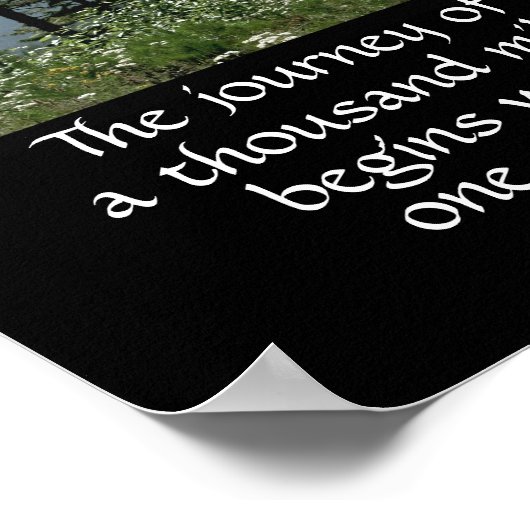 poster van de motivatie natuur citeert de reis (Hoek)