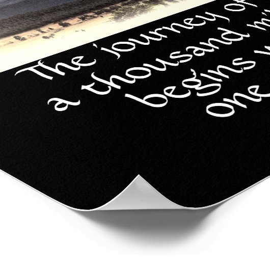 poster van de motivatie natuur citeert de reis (Hoek)