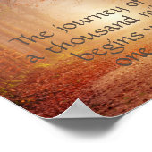 poster van de motivatie natuur citeert de reis (Hoek)