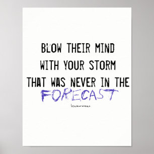 Poster van de muur blauw hun geest als een moordzu