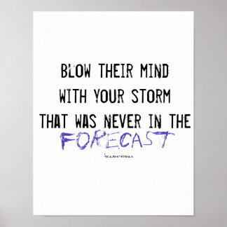 Poster van de muur blauw hun geest als een moordzu