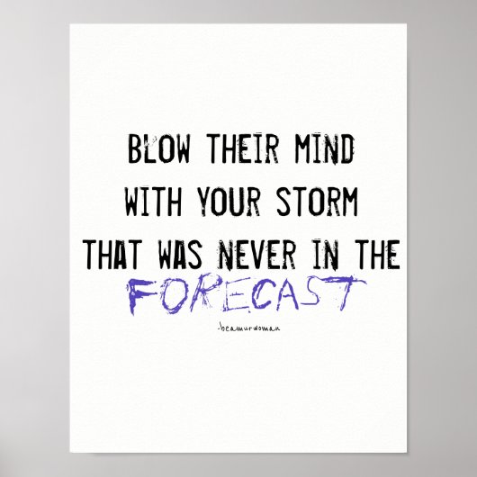 Poster van de muur blauw hun geest als een moordzu (Voorkant)