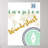 Poster van de muur - Inspire Wanderlust - Wall Art (Voorkant)