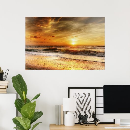 Poster van de Muur van de Beach Seaside Natuur van (Thuiskantoor)