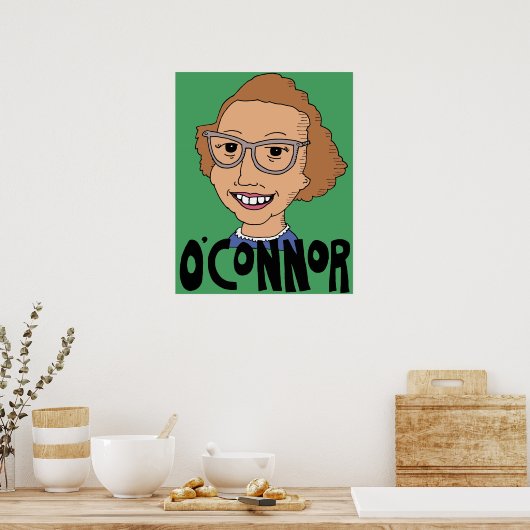 Poster van de muur van Flannery O'Connor (Keuken)
