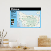 Poster van de nationale olympische parkkaart (Keuken)