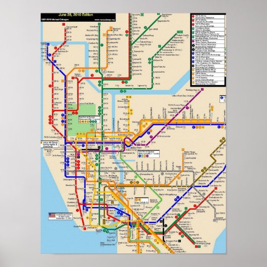 Poster van de Newyork-metro (Voorkant)