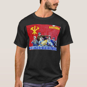 Poster van de Noord-Koreaanse Communistische Parti T-shirt
