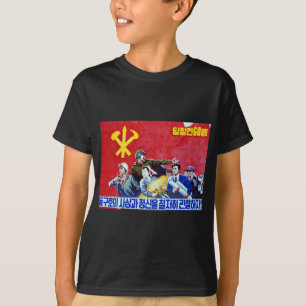 Poster van de Noord-Koreaanse Communistische Parti T-shirt