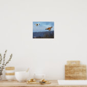 Poster van de noordelijke Harrier en Short=Eared O (Keuken)