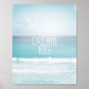poster van de oceaan en de lucht motivatie citaat
