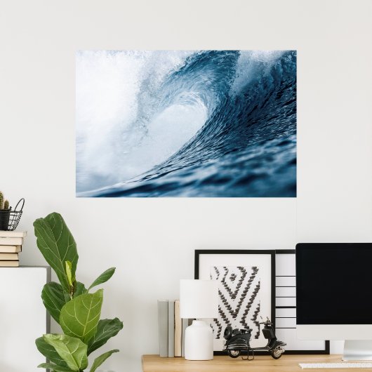 Poster van de oceaangolf (Thuiskantoor)