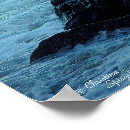 Poster van de oceaangolven van de Boulders (Hoek)