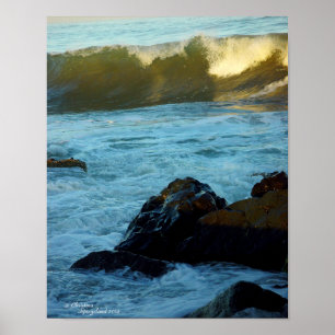 Poster van de oceaangolven van de Boulders