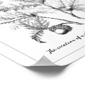 Poster van de  offerte van eikenbladeren en eikels (Hoek)