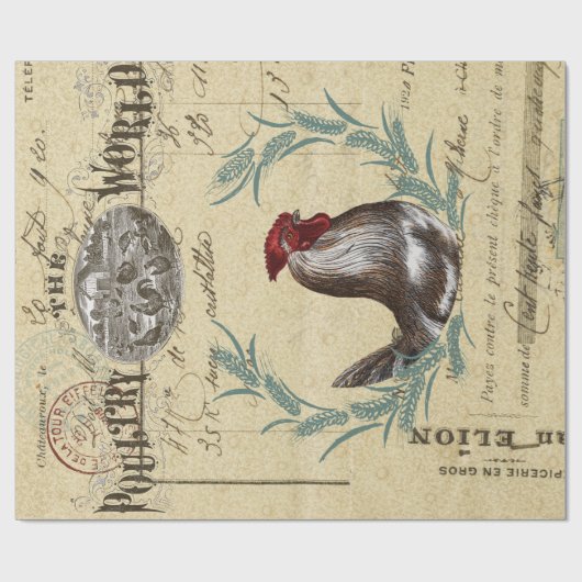 Poster van de ontkoppeling van de pluimveehouderij cadeaupapier (Vlak)