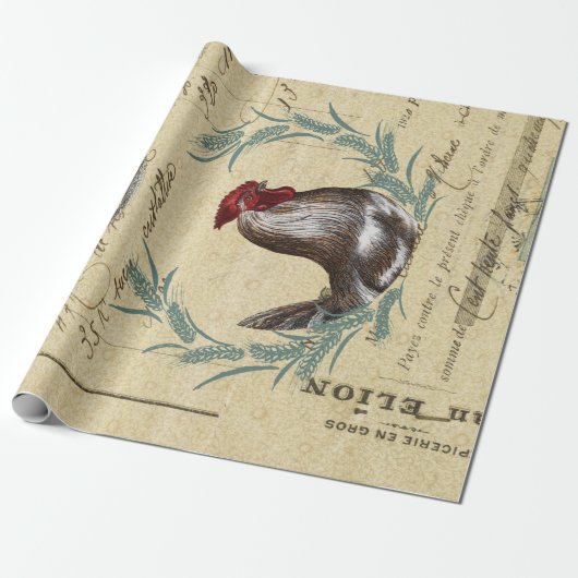 Poster van de ontkoppeling van de pluimveehouderij cadeaupapier (Uitgerold)