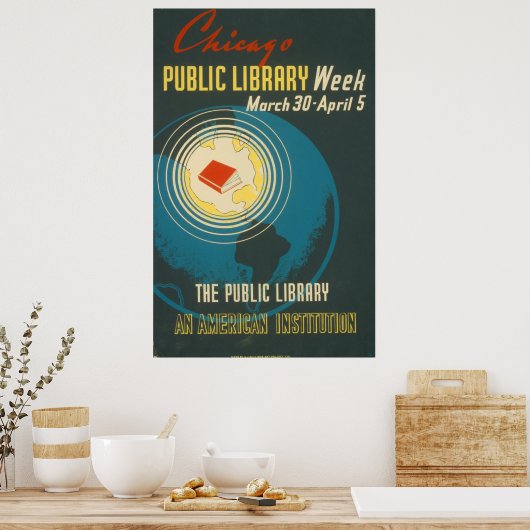 Poster van de Openbare Bibliotheek van Chicago (Keuken)