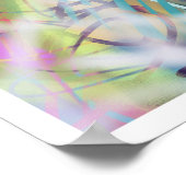 Poster van de originele tekenkunst van de flitsblo (Hoek)