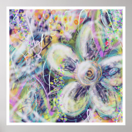 Poster van de originele tekenkunst van de flitsblo