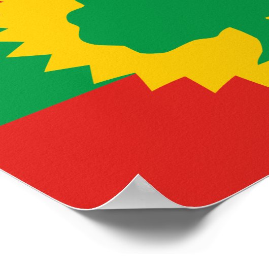 Poster van de Oromo-vlag (Hoek)