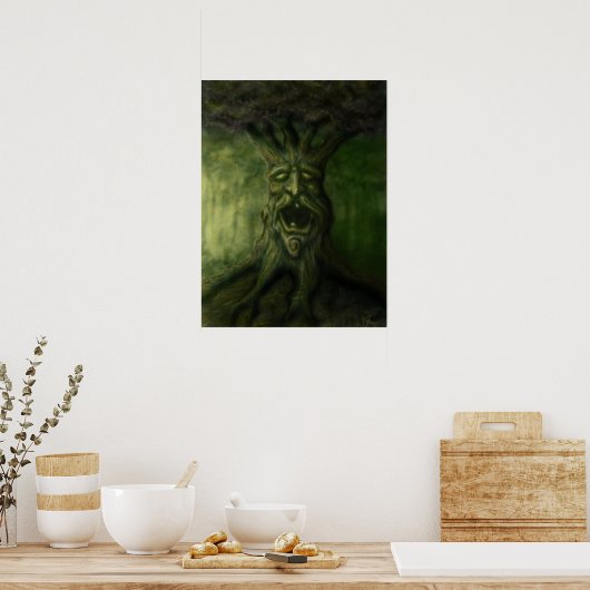 poster van de oude boomfantasie (Keuken)