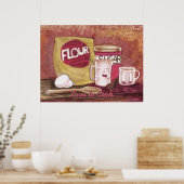 Poster van de oudgefundeerde kaak (Keuken)