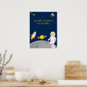 Poster van de Outer Space Astronaut Birthday (Keuken)