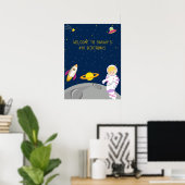 Poster van de Outer Space Astronaut Birthday (Thuiskantoor)