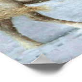 Poster van de Paarden en Girl Winter (Hoek)