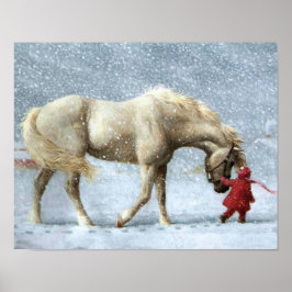 Poster van de Paarden en Girl Winter